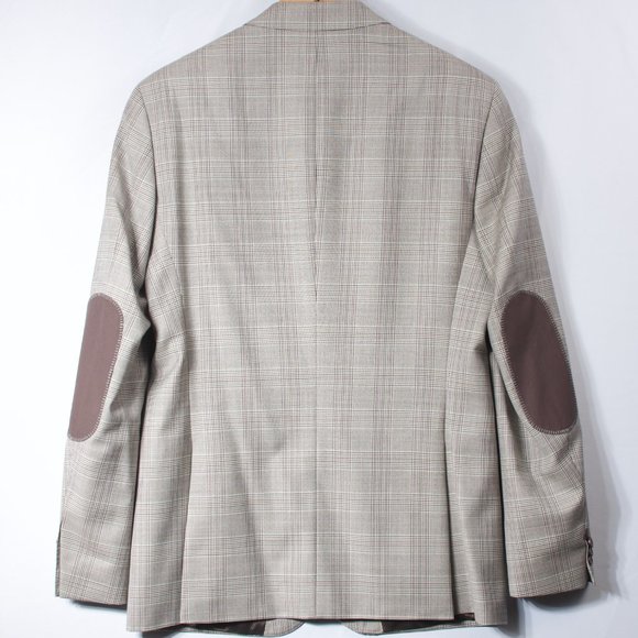 Hugo Boss Men's Sport Coat 42L Gray Brown Plaid Check TESSE Wool The Smith7 Cut - Picture 3 of 8